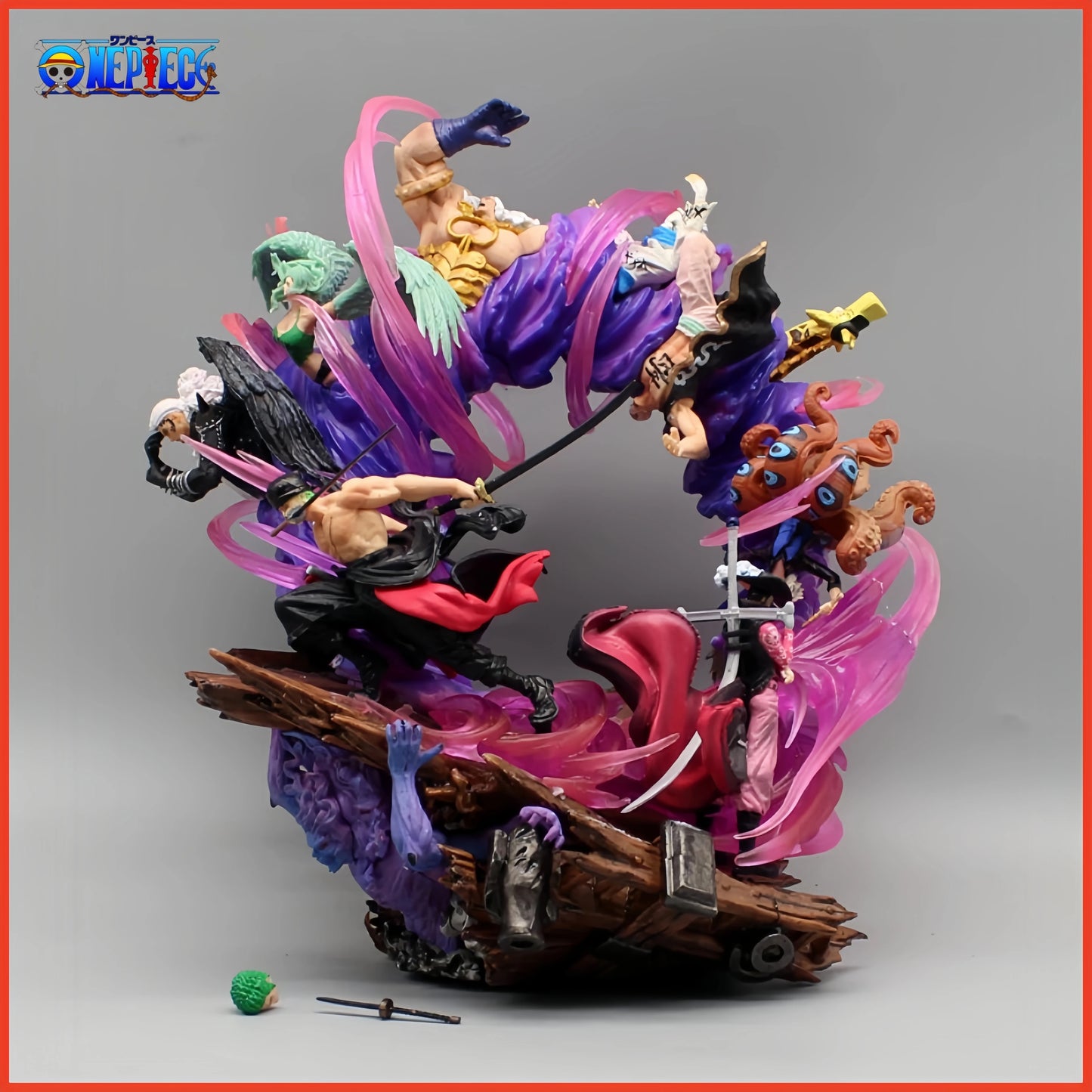 24CM One Piece Zoro Onigashima King Of Hell Statue