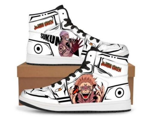 JJK Sakuna White High-Top Sneakers