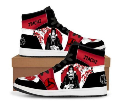 Naruto Akasuki Itachi High-Top Sneakers