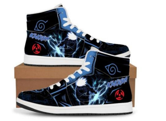 Naruto Kakashi Negative Contrast High-Top Sneakers