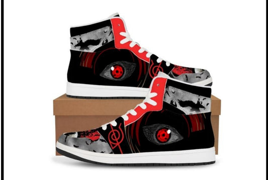 Naruto Itachi Black/Red High Top Sneakers