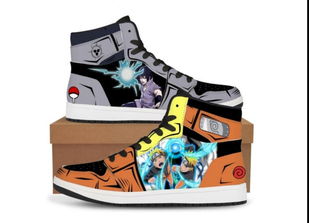 Naruto Naruto x Sasuke Rasengan/Chidori Version 2 High Top Sneakers