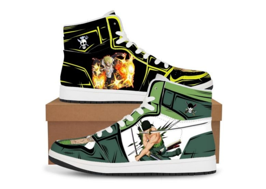 One Piece Zoro x Sanji High Top Sneakers